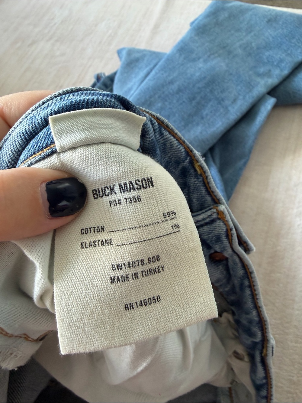 Buck Mason Twill Rider Jean Medium Wash - Picture 4 of 5